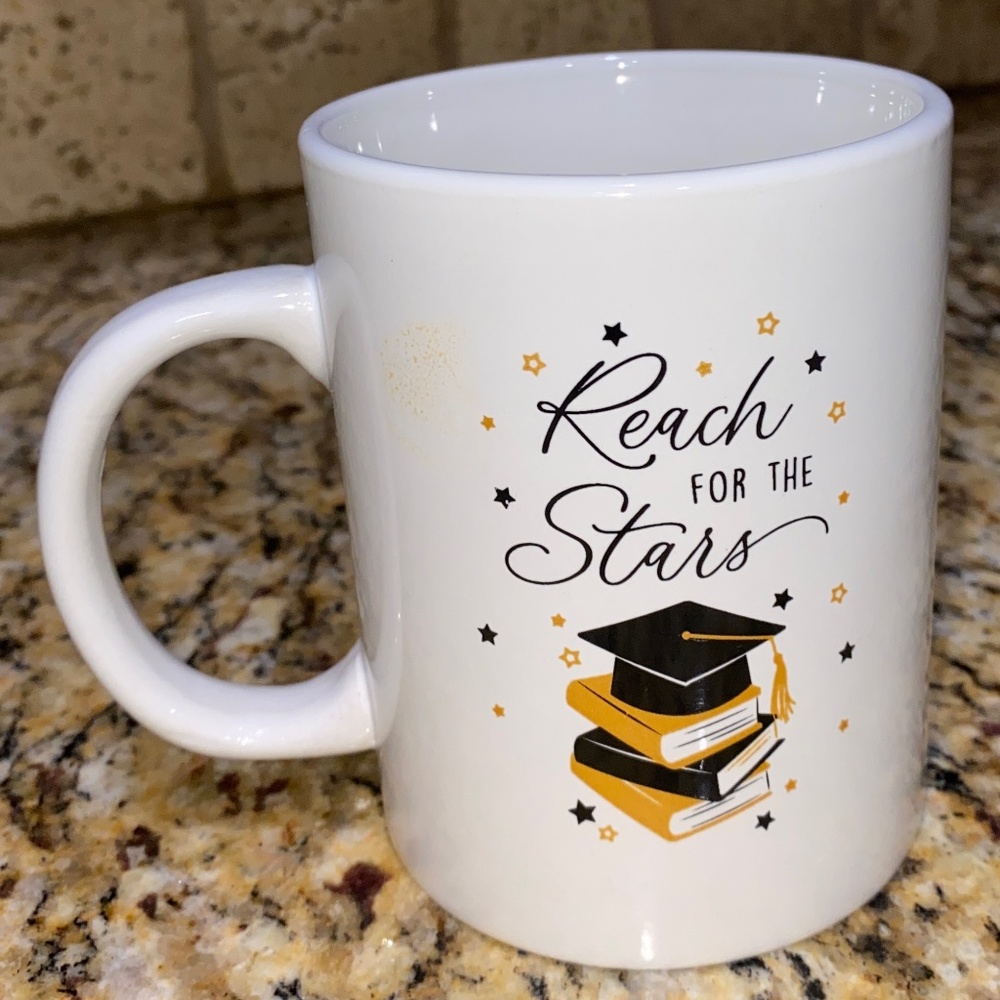*NEW* Reach FOR THE Stars Mug/Cup White & Black 16oz